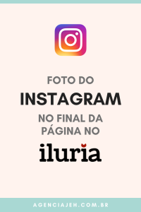 fotos do instagram no final da página no iluria