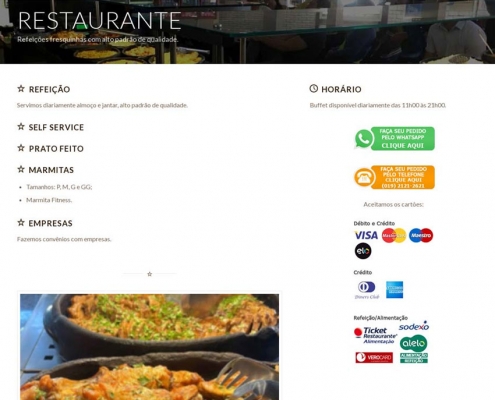 Criação de Site para Restaurantes, Campinas